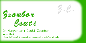 zsombor csuti business card